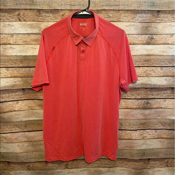 RHONE Other - Rhone Delta Pique Polo Coral Pink Size XL EUC